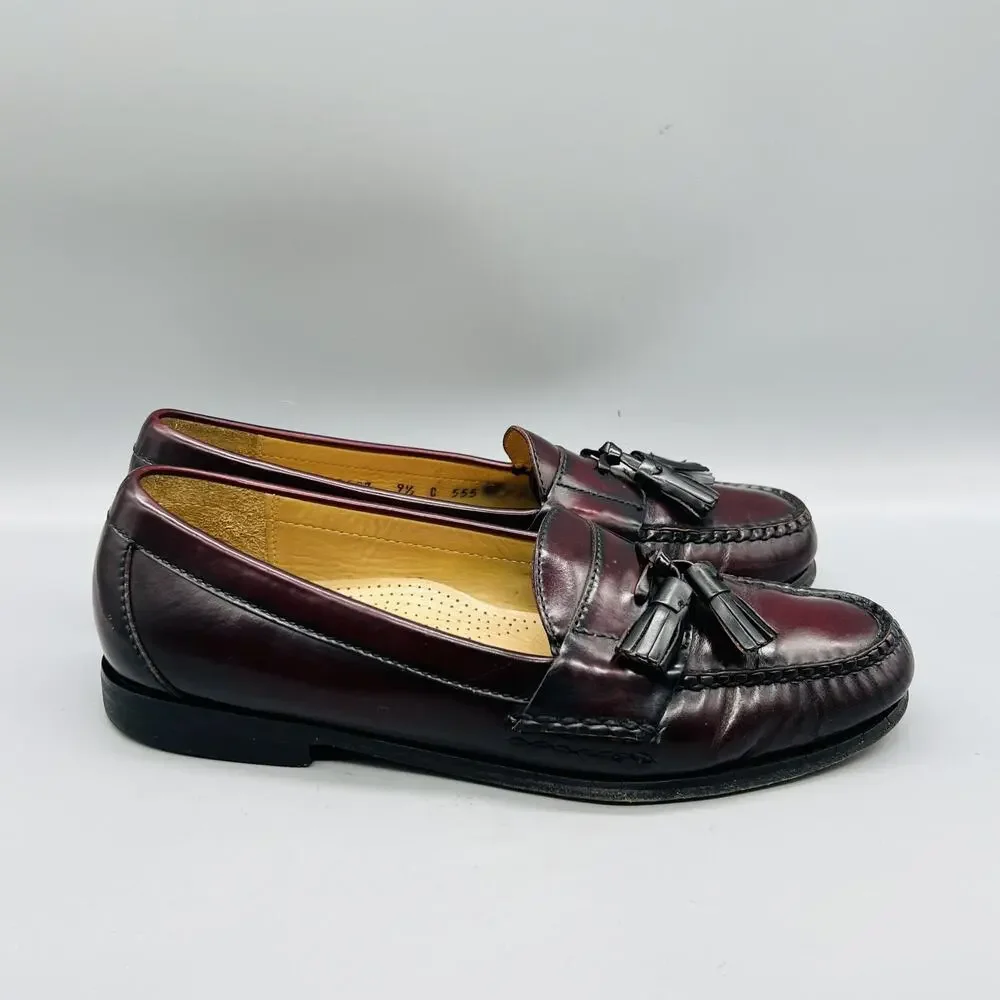 Cole Haan Shoes Mens 9.5 Brown Leather City Tassel Loafers Slip On Dress Classic